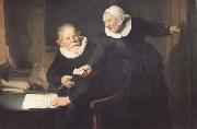 REMBRANDT Harmenszoon van Rijn The Shipbuilder and his Wife (mk25) Sweden oil painting reproduction